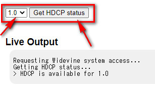 HDCP-Status checken