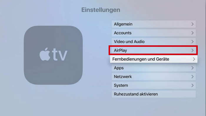 AirPlay auf Apple TV