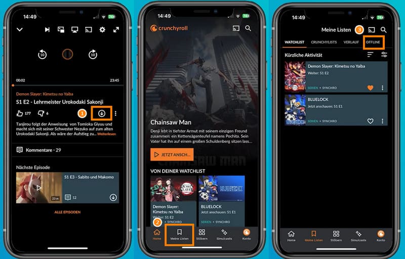 Crunchyroll auf Mobile App herunterladen