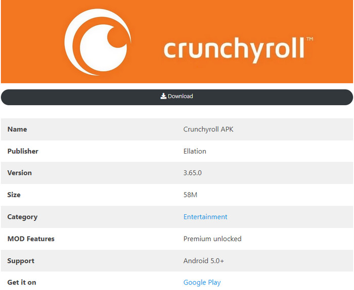 Crunchyroll Mod Apk