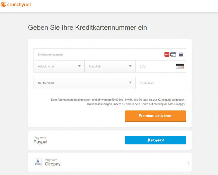 Crunchyroll Premium kostenlos testen