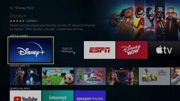 Disney Plus auf Amazon Fire TV aktivieren