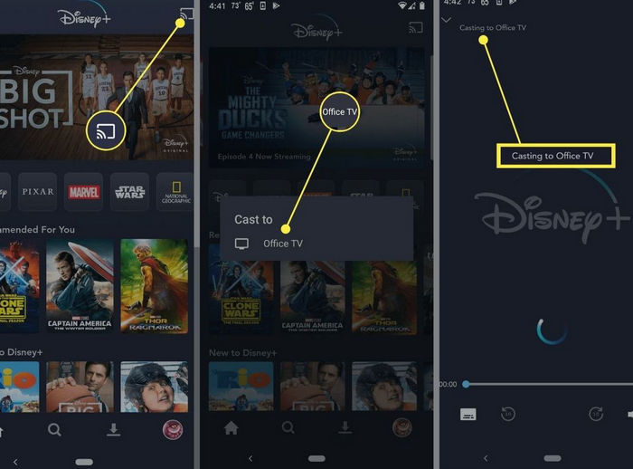 Disney+ Videos per Chromecast streamen