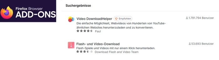 Browser-Erweiterungen auf Firefox