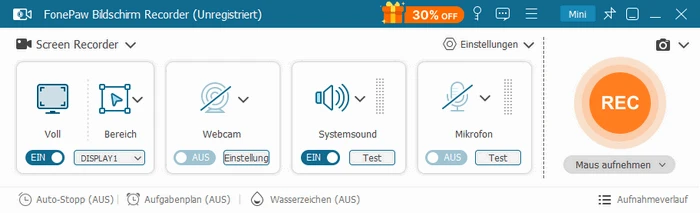 FonePaw Bildschirm Recorder