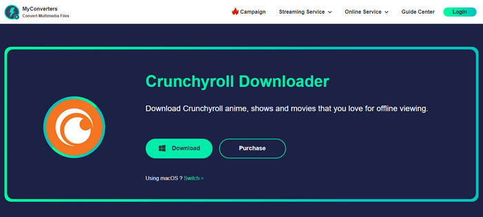 MyConverters Crunchyroll Downloader