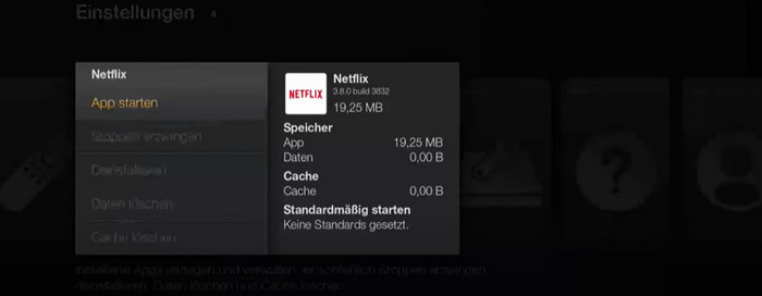 Fire TV Netflix-App starten