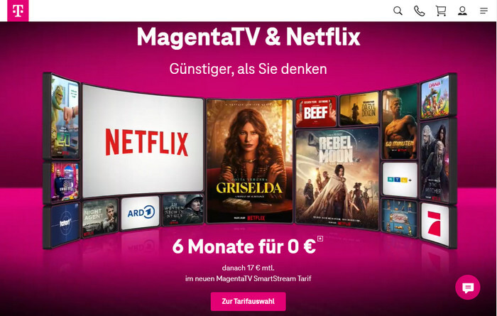 Netflix kostenlos bei Telekom