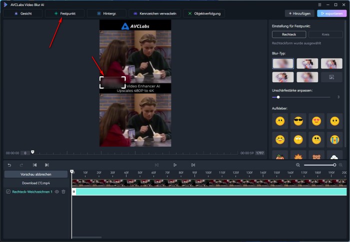 Mit Video Blur AI Wasserzeichen entfern