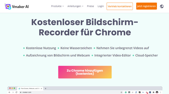 VMaker Chrome-Erweiterung