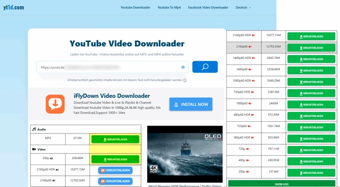 yt1d.com YouTube Video Downloader